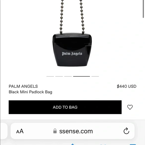 Palm Angels Bags Palm Angels Mini Padlock Bag Damaged Can Bw Easily Repaired Poshmark